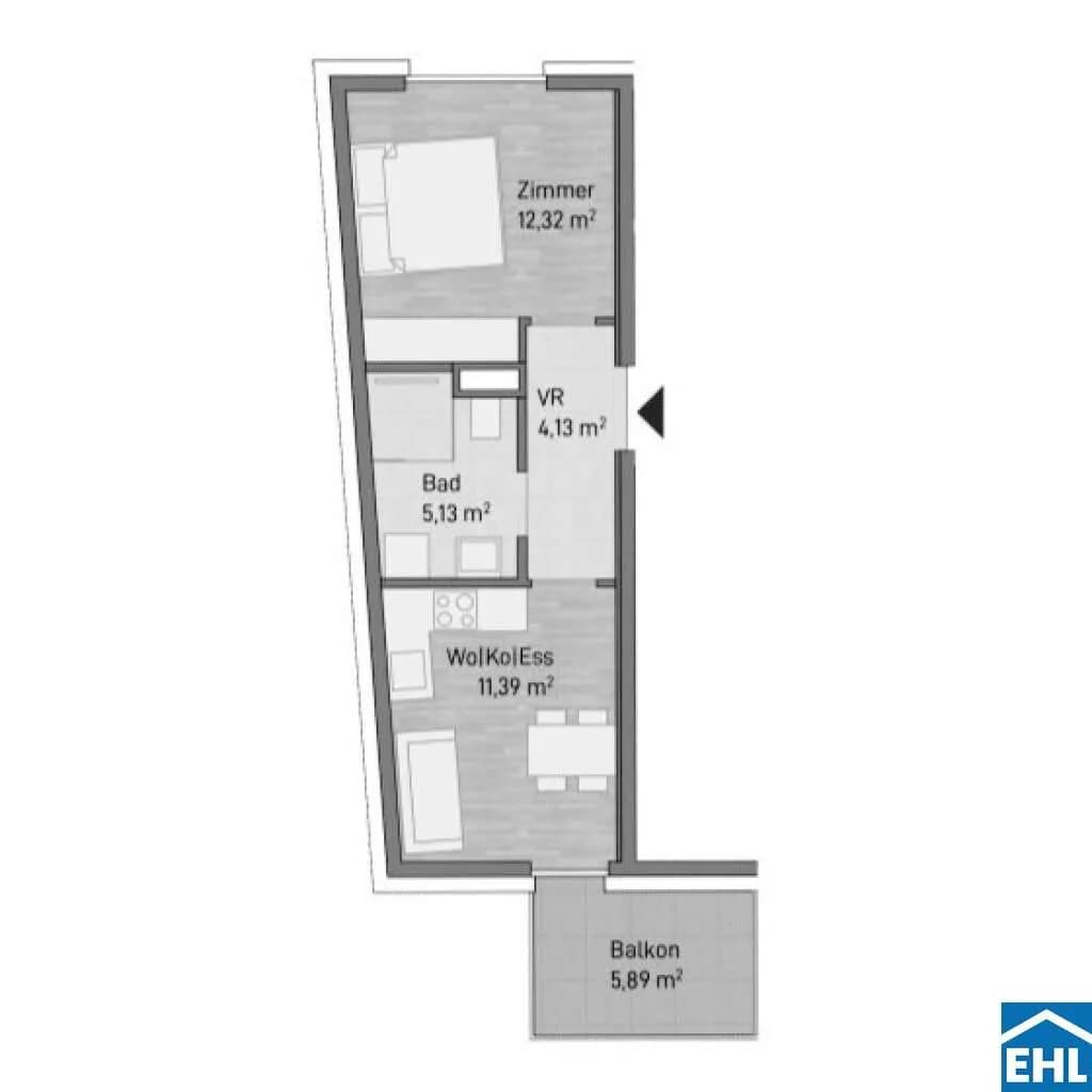 2-Zimmer-Wohnung kaufen in Graz – 32,98 m², € 189.080 – Bild 5 von 5