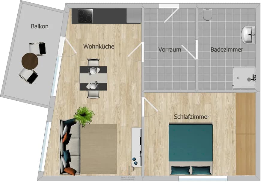 1-Zimmer-Wohnung mieten in Graz – 44,6 m², € 630 – Bild 10 von 11