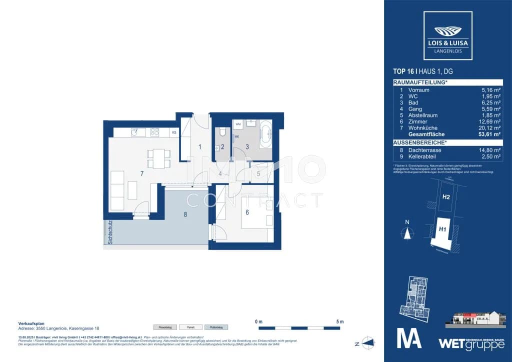 2-Zimmer-Wohnung kaufen in Krems Land – 53,61 m², € 259.000 – Bild 10 von 10
