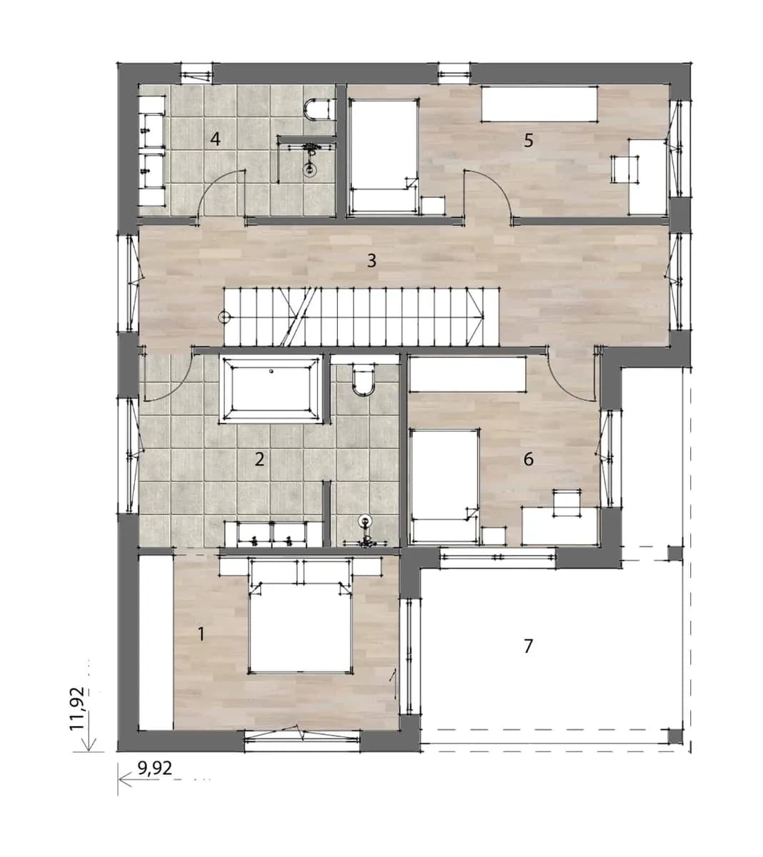 4-Zimmer-Haus kaufen in Tulln – 159 m², € 267.400 – Bild 5 von 9