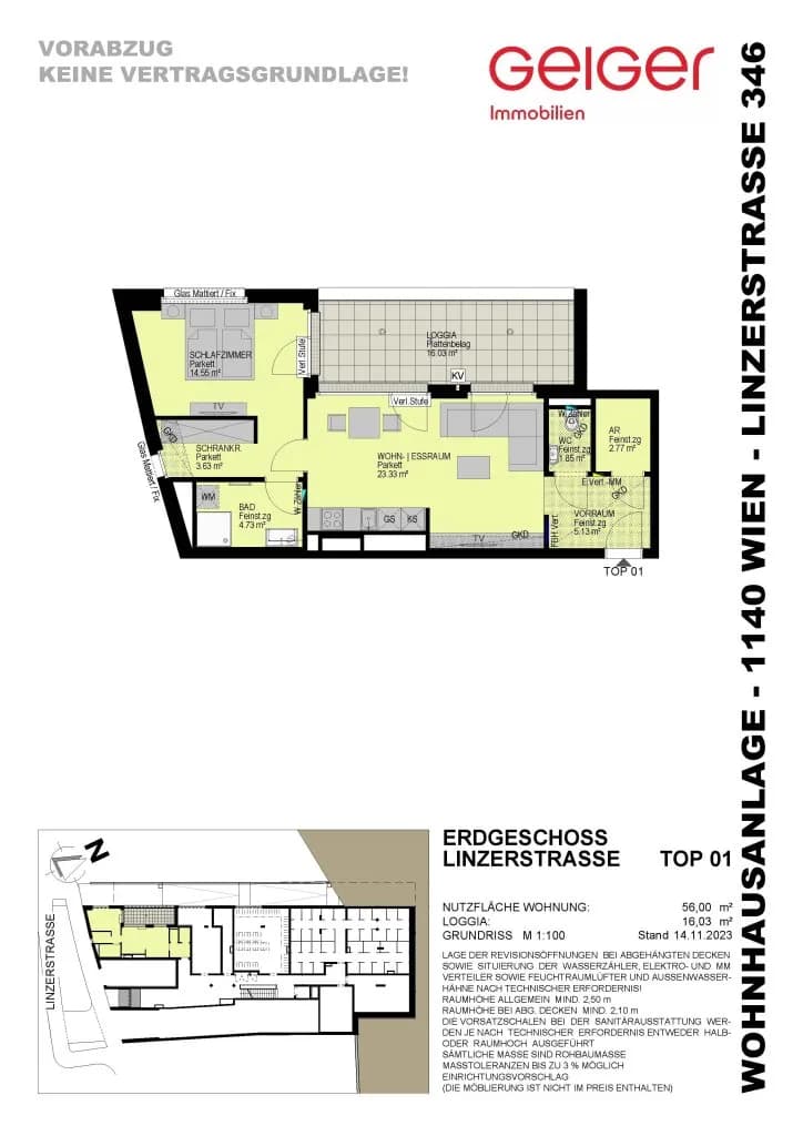 2-Zimmer-Wohnung kaufen in Wien – 56 m², € 308.400 – Bild 3 von 14