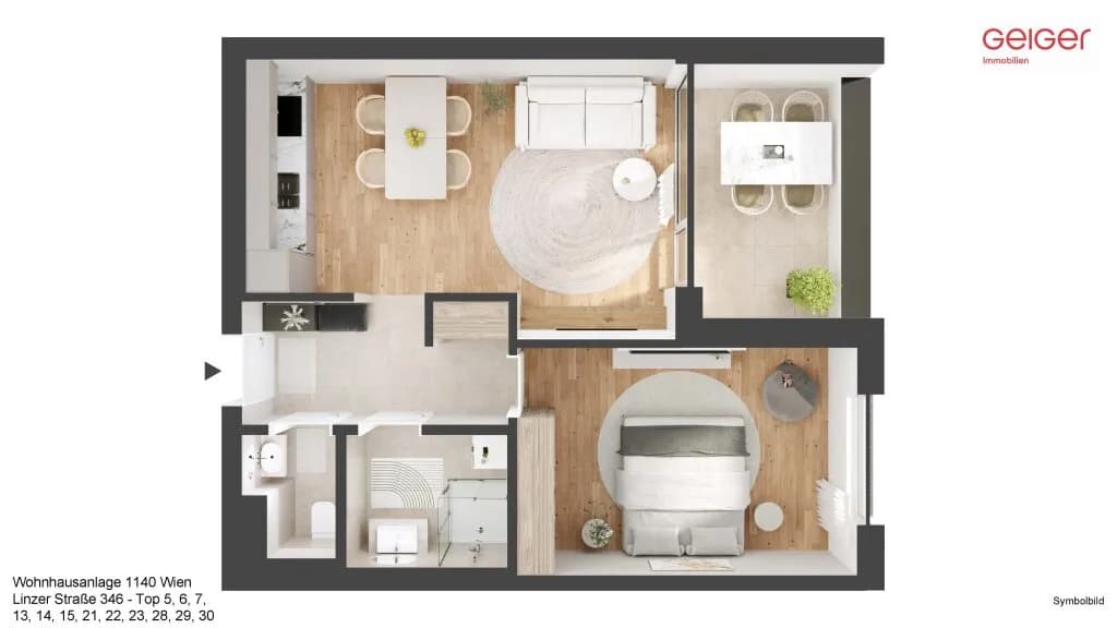 2-Zimmer-Wohnung kaufen in Wien – 48,19 m², € 344.800