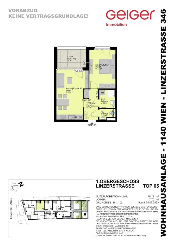 2-Zimmer-Wohnung kaufen in Wien – 48,19 m², € 344.800 – Bild 3 von 8