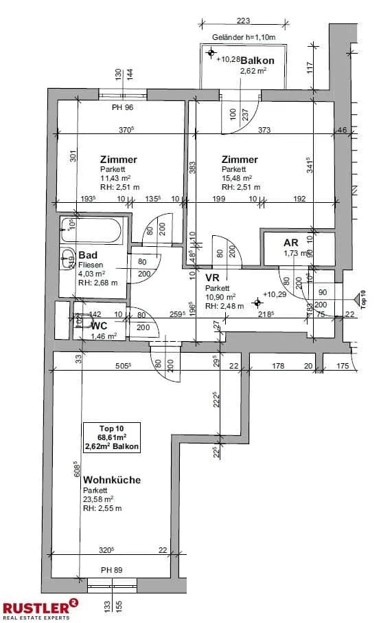 3-Zimmer-Wohnung kaufen in Graz – 68,61 m², € 239.000 – Bild 13 von 14