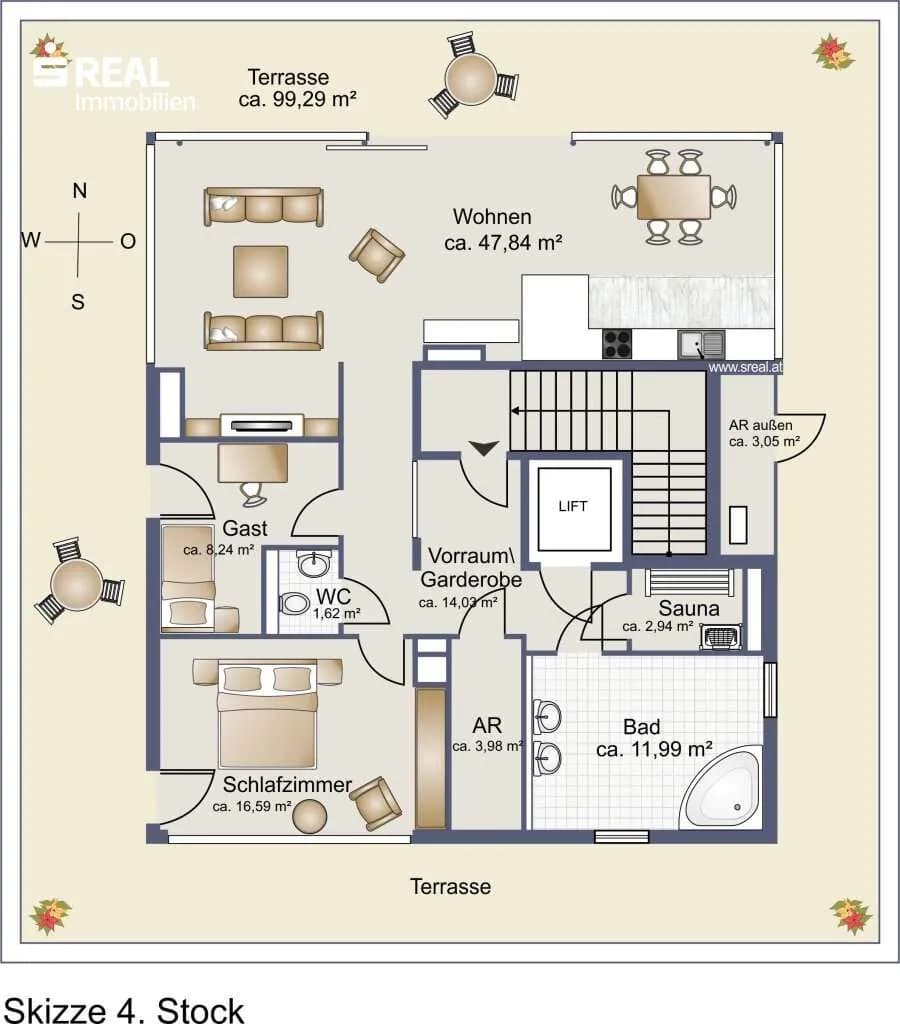 3-Zimmer-Wohnung kaufen in Salzburg Stadt – 107,29 m², € 1.200.000 – Bild 6 von 6