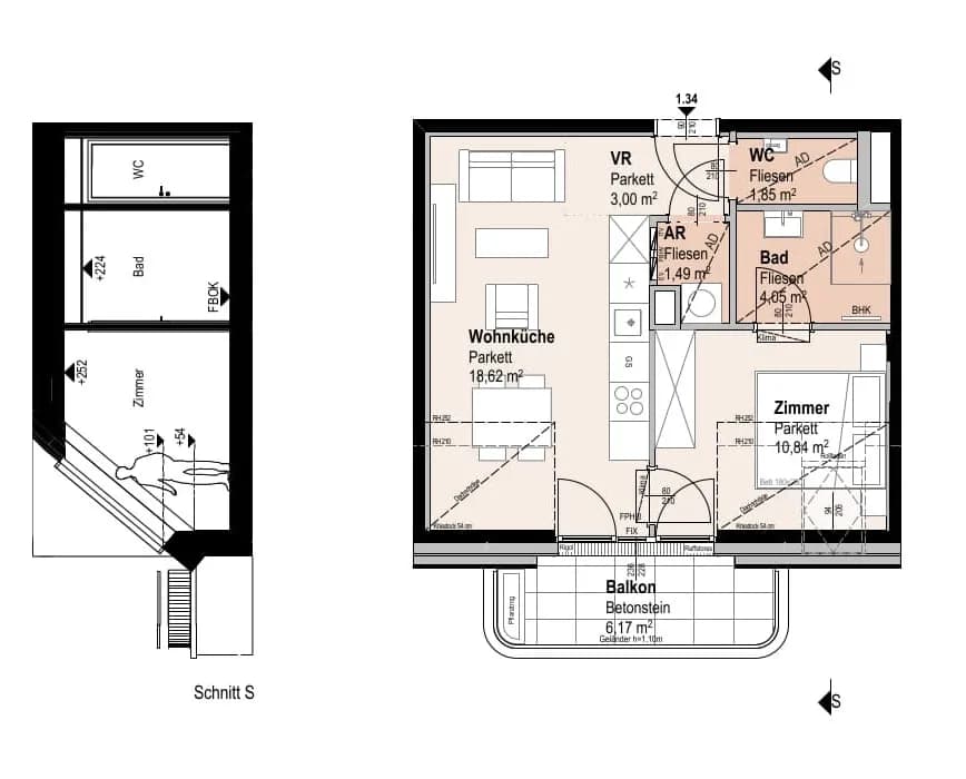 2-Zimmer-Wohnung kaufen in Wien – 39,85 m², € 381.600 – Bild 14 von 14