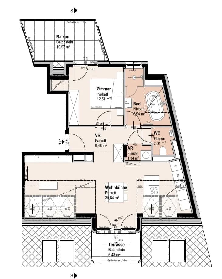 2-Zimmer-Wohnung kaufen in Wien – 65,17 m², € 653.900 – Bild 14 von 19