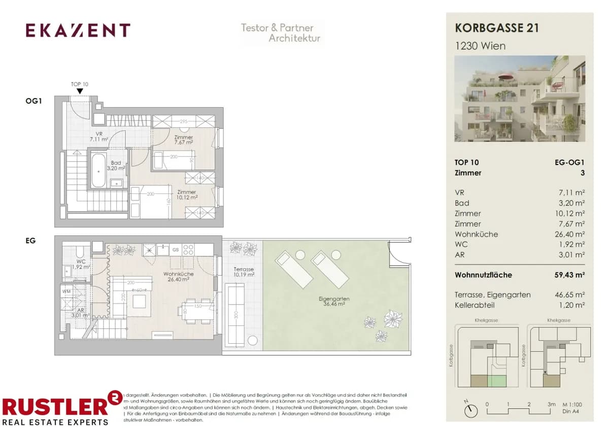 3-Zimmer-Wohnung kaufen in Wien – 59,43 m², € 390.000 – Bild 8 von 13