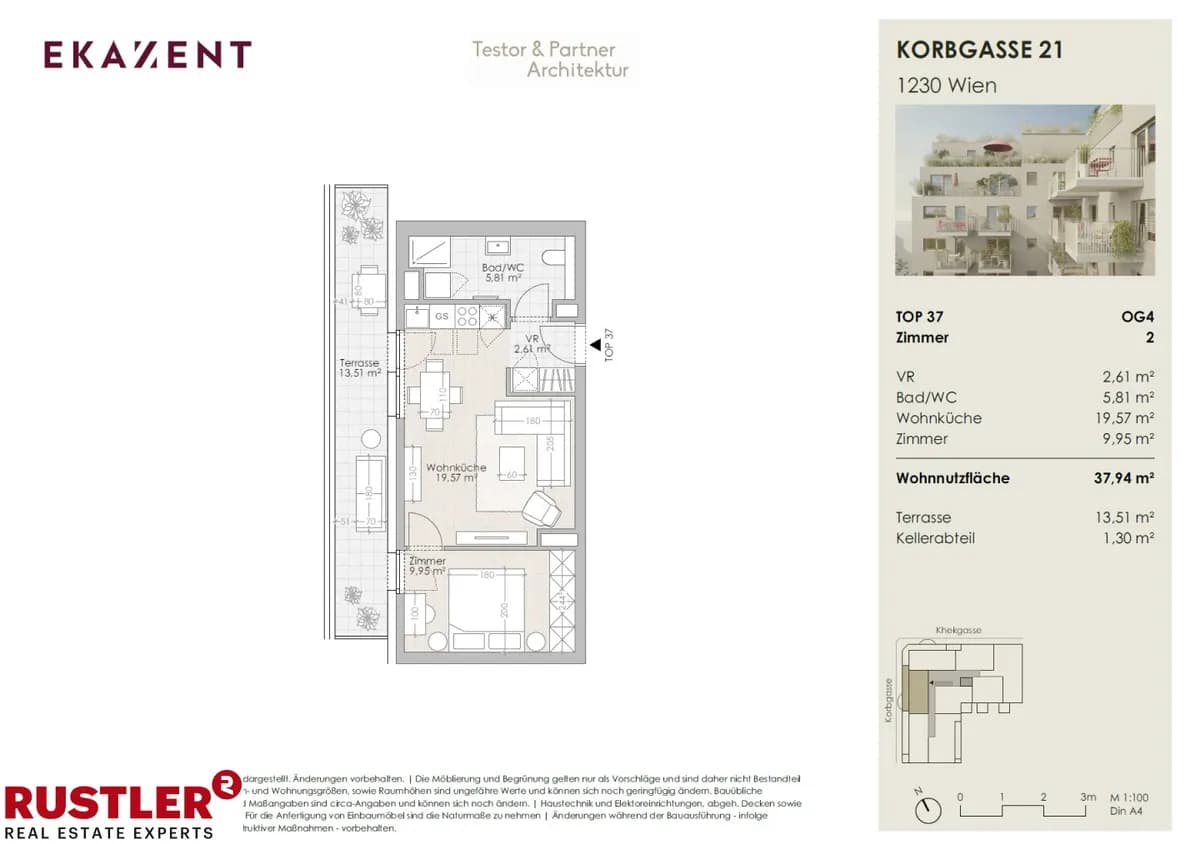 2-Zimmer-Wohnung kaufen in Wien – 37,94 m², € 299.000 – Bild 5 von 11