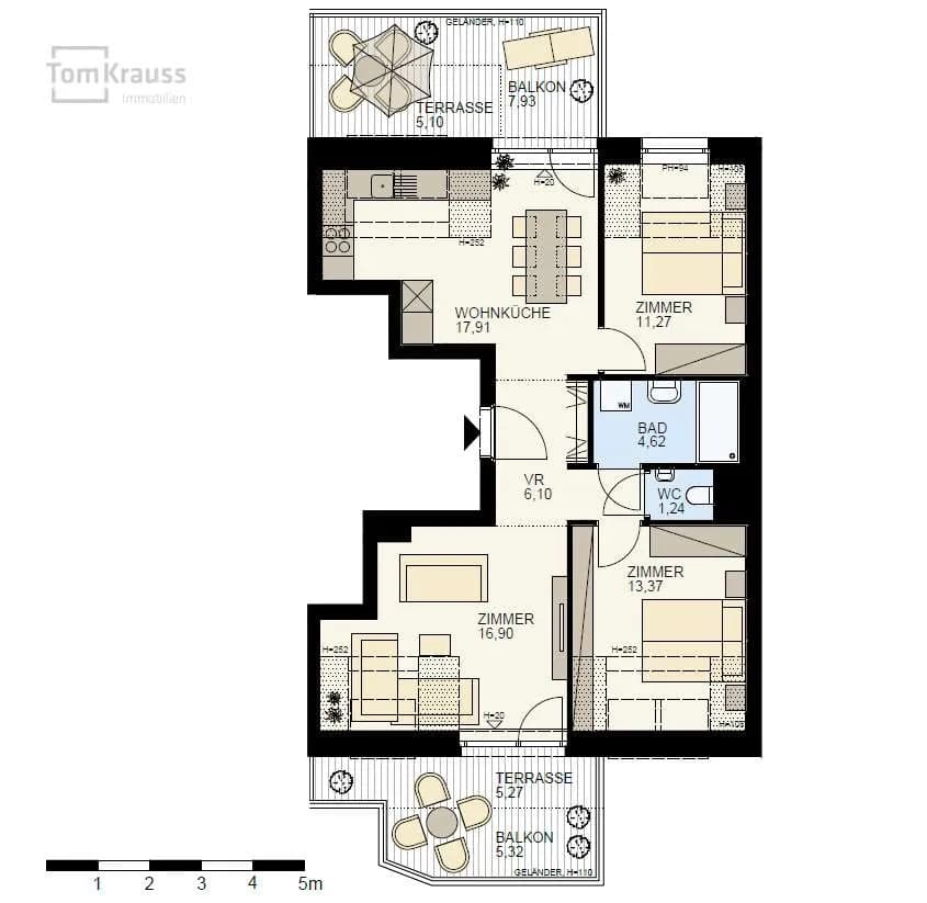 4-Zimmer-Wohnung kaufen in Wien – 71,41 m², € 707.400 – Bild 13 von 14