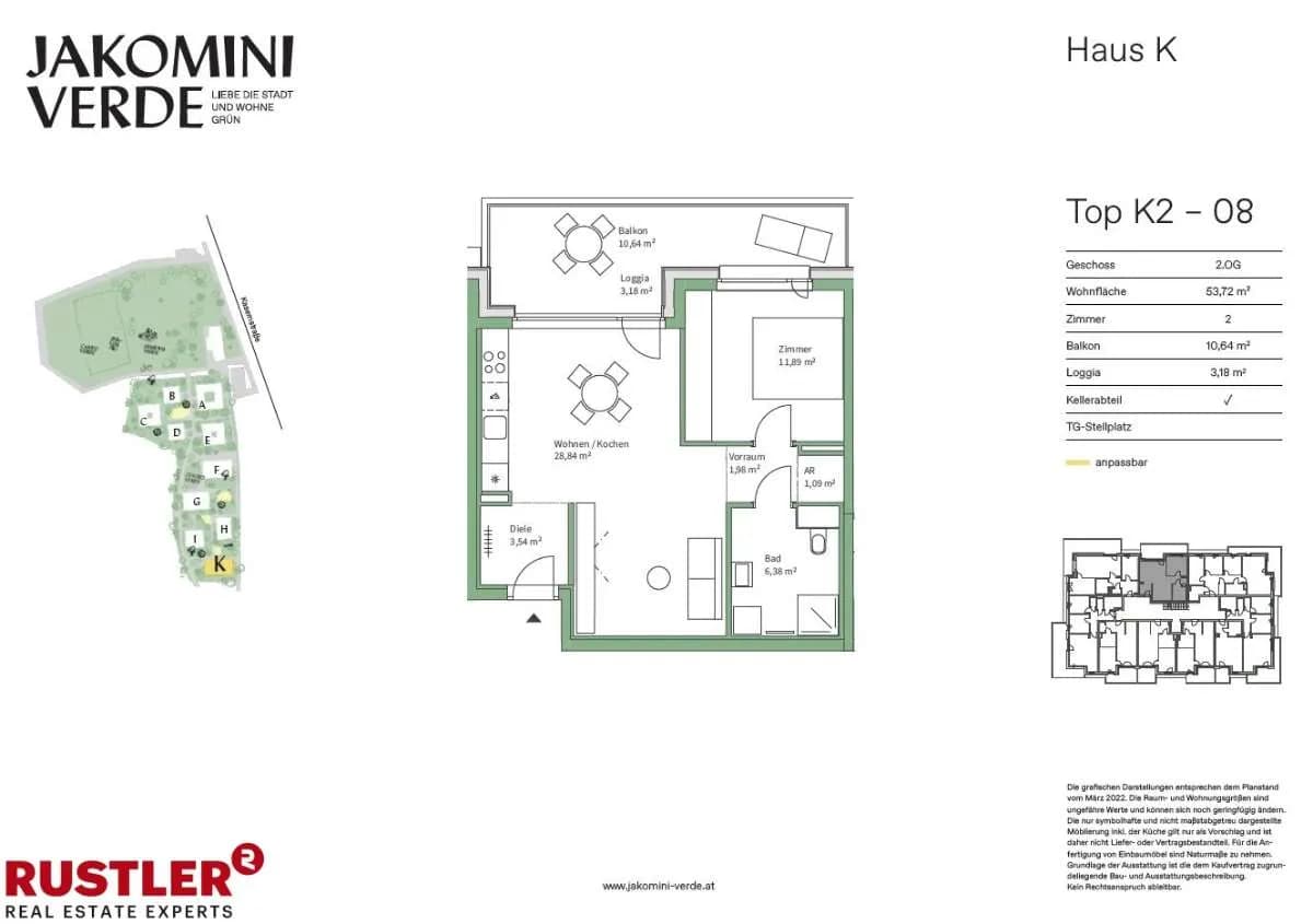 2-Zimmer-Wohnung kaufen in Graz – 53,72 m², € 279.000 – Bild 6 von 10
