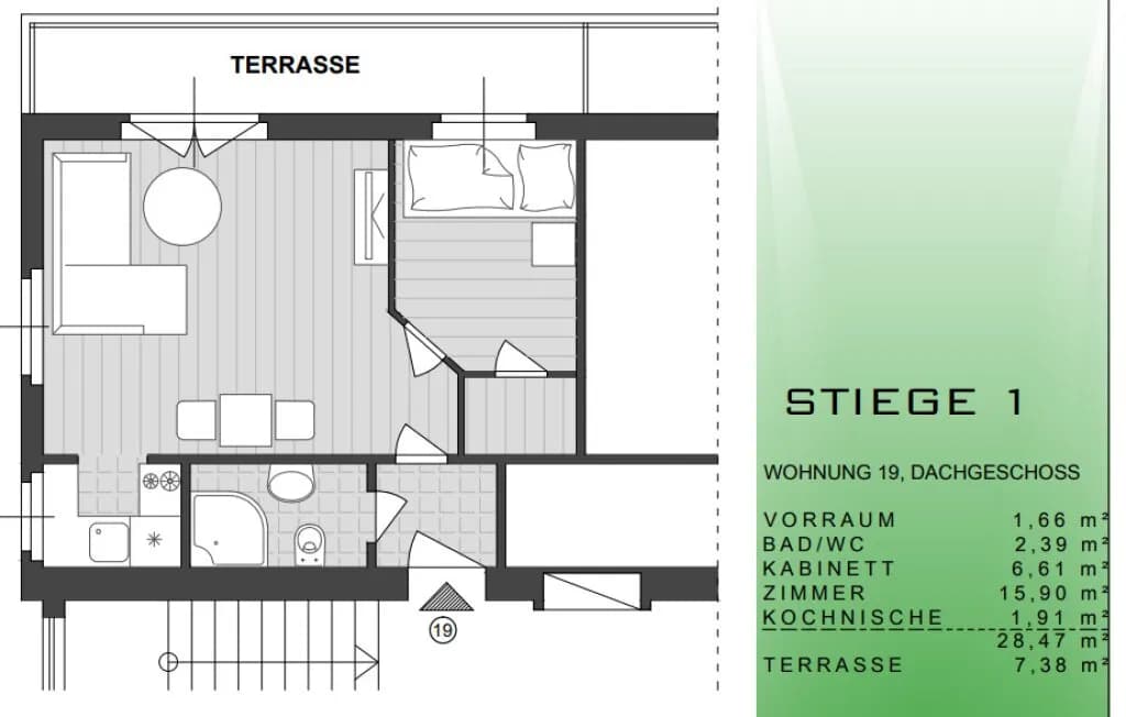 2-Zimmer-Wohnung kaufen in Wien – 28,47 m², € 159.000 – Bild 16 von 16