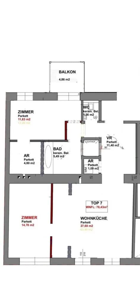 3-Zimmer-Wohnung kaufen in Wien – 78,43 m², € 699.000 – Bild 14 von 14
