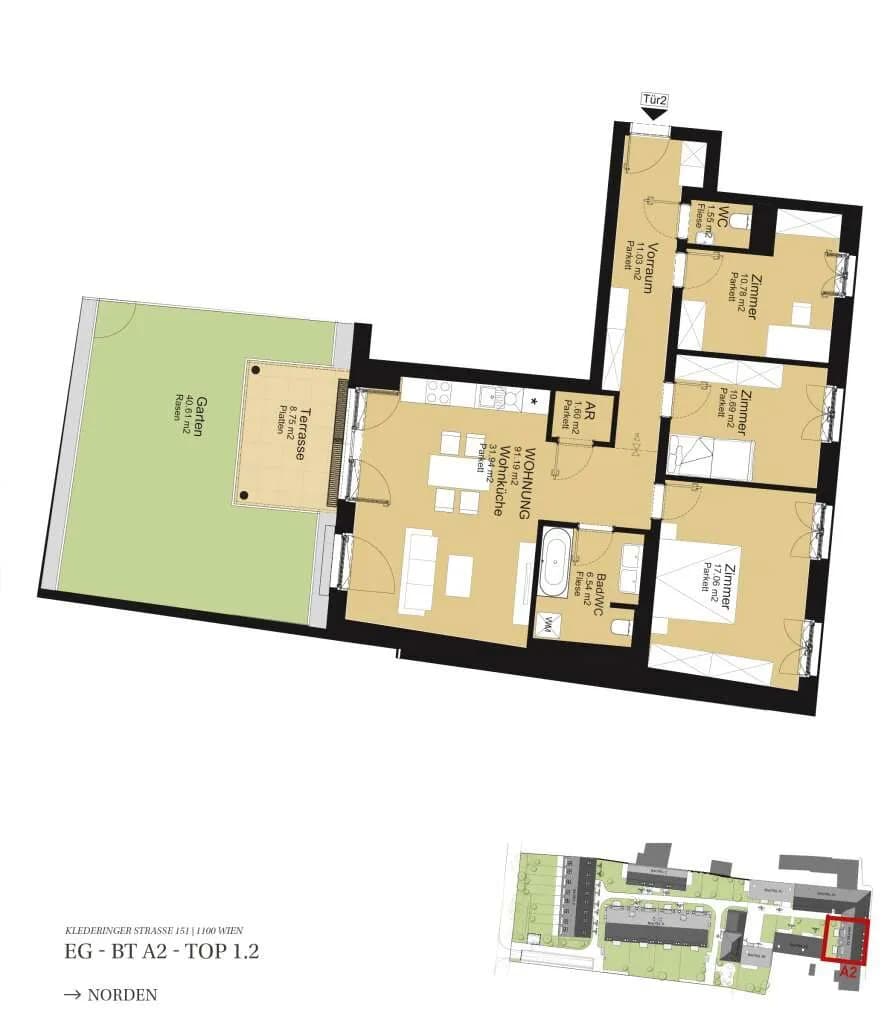 4-Zimmer-Wohnung kaufen in Wien – 91,19 m², € 628.000 – Bild 5 von 5