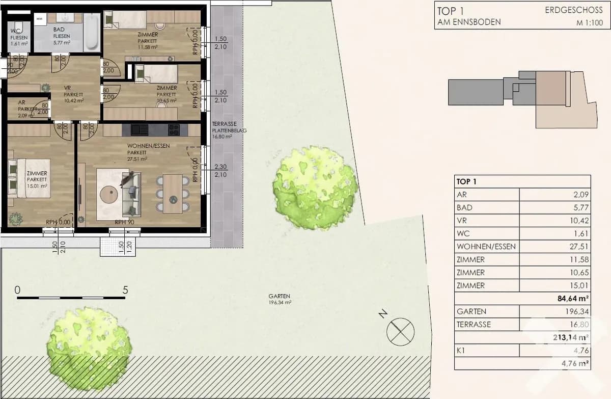 4-Zimmer-Wohnung kaufen in Liezen – 84,64 m², € 475.000 – Bild 7 von 7