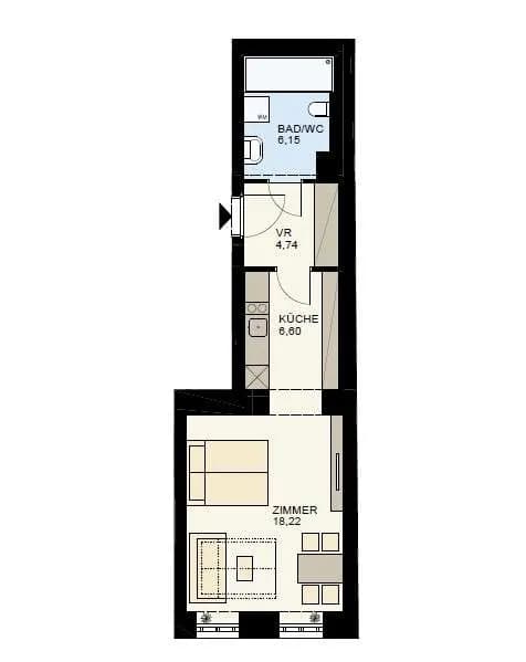2-Zimmer-Wohnung kaufen in Wien – 35,71 m², € 250.000 – Bild 15 von 16