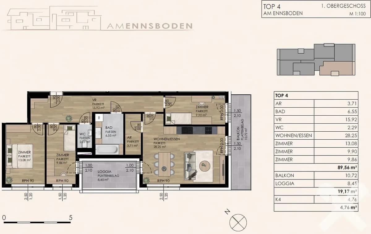 4-Zimmer-Wohnung kaufen in Liezen – 89,22 m², € 500.000 – Bild 7 von 7