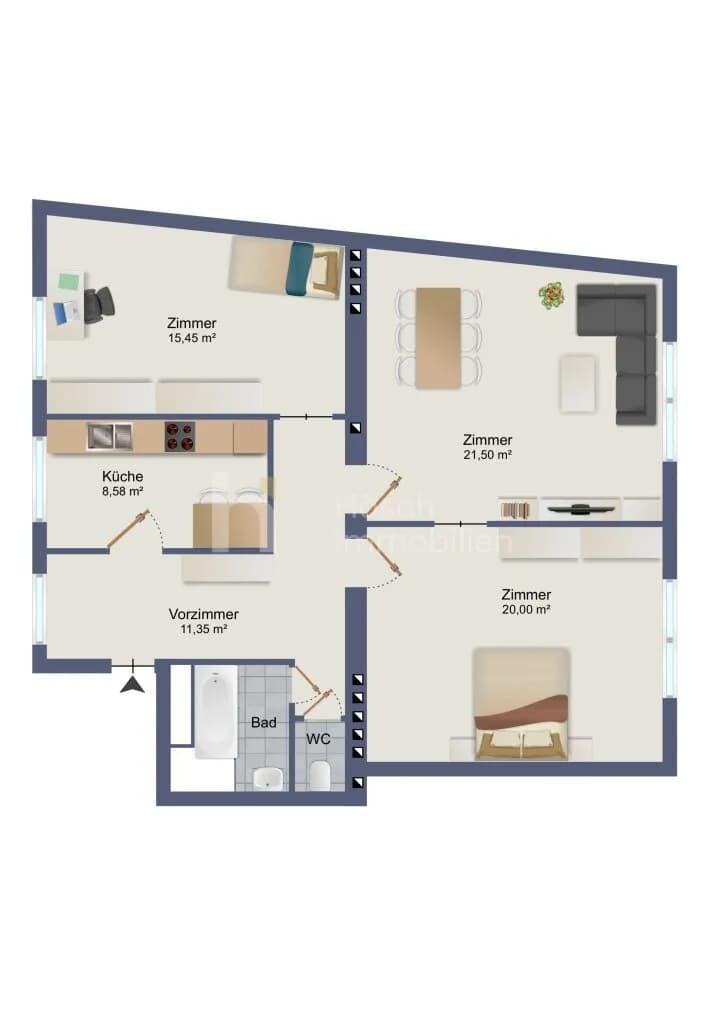 3-Zimmer-Wohnung kaufen in Wien – 84 m², € 549.000 – Bild 12 von 12