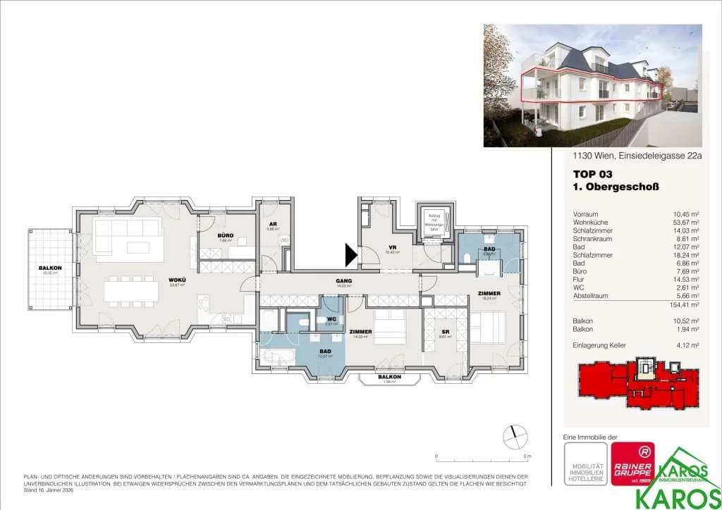 5-Zimmer-Wohnung mieten in Wien – 154 m², € 4.540 – Bild 5 von 10