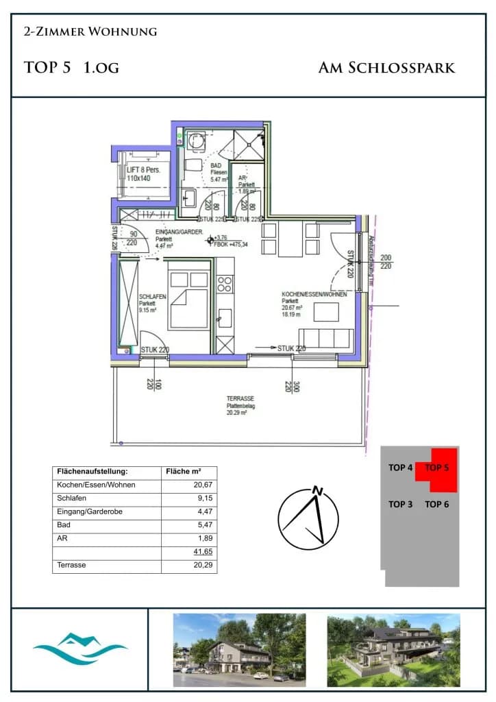 2-Zimmer-Wohnung kaufen in Vöcklabruck – 41,65 m², € 450.000 – Bild 7 von 7