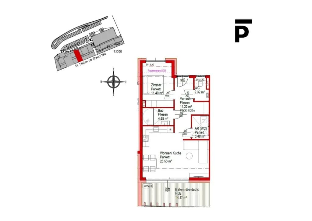 2-Zimmer-Wohnung kaufen in Deutschlandsberg – 58,7 m², € 240.000 – Bild 7 von 7