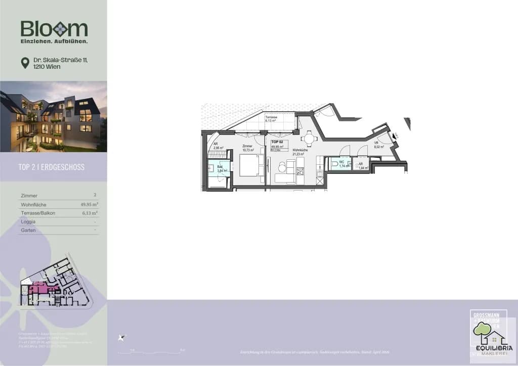 2-Zimmer-Wohnung kaufen in Wien – 49 m², € 299.000 – Bild 5 von 5