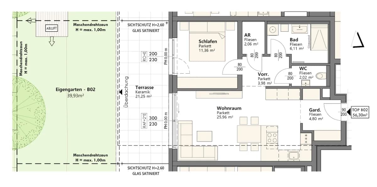 2-Zimmer-Wohnung kaufen in Linz – 56 m², € 329.000 – Bild 6 von 6