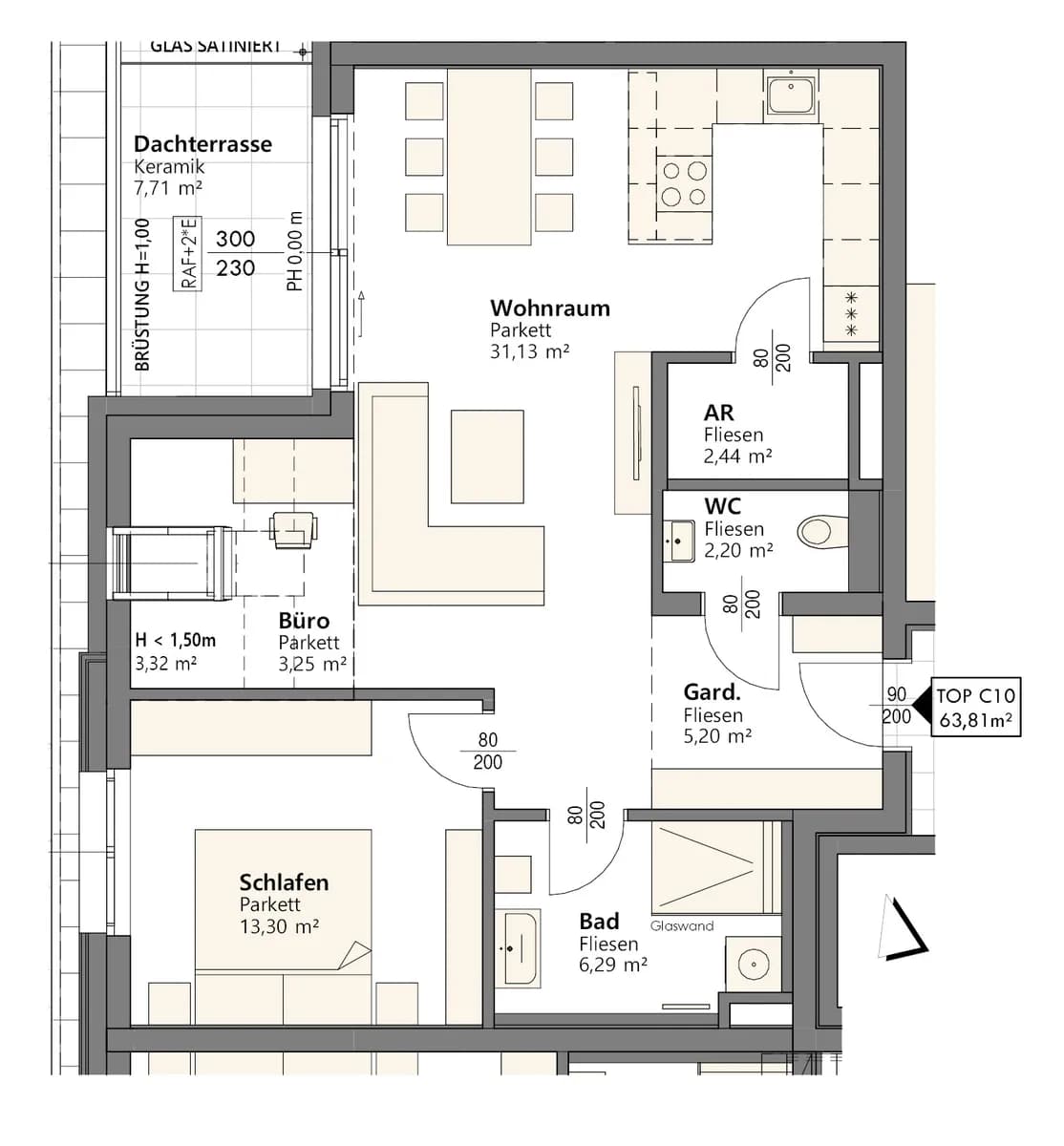 2-Zimmer-Wohnung kaufen in Linz – 63 m², € 359.000 – Bild 7 von 7