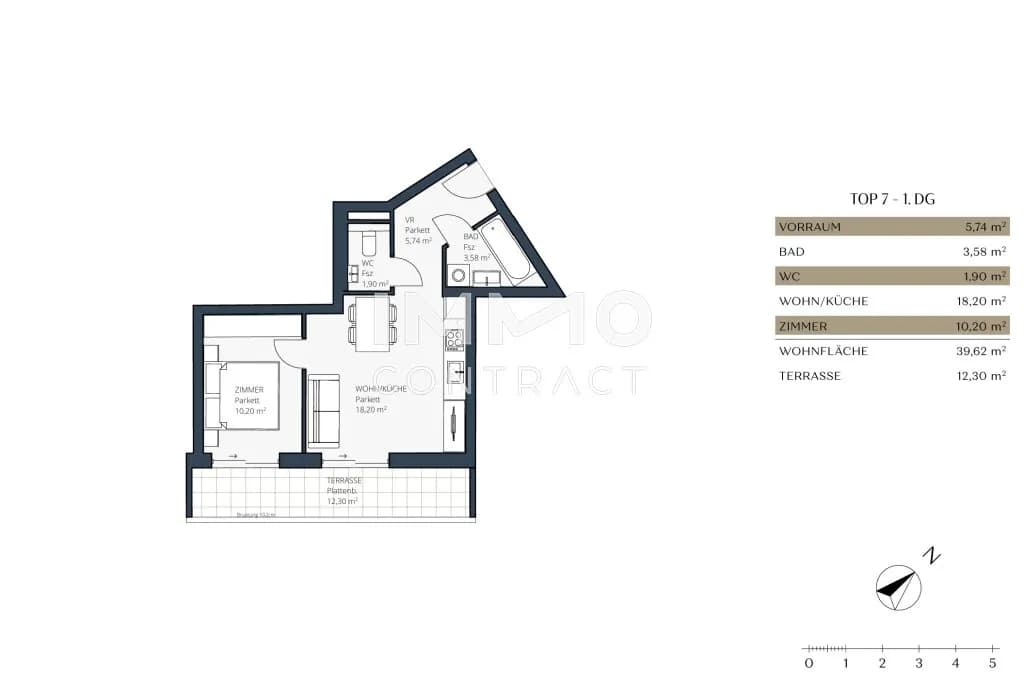 2-Zimmer-Wohnung kaufen in Wien – 39,62 m², € 259.000 – Bild 8 von 8