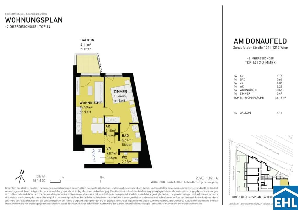 2-Zimmer-Wohnung kaufen in Wien – 45,12 m², € 299.500 – Bild 5 von 5