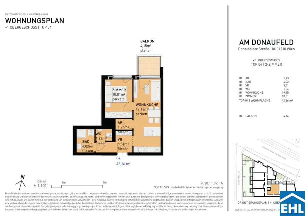 2-Zimmer-Wohnung kaufen in Wien – 42,31 m², € 259.500 – Bild 5 von 5
