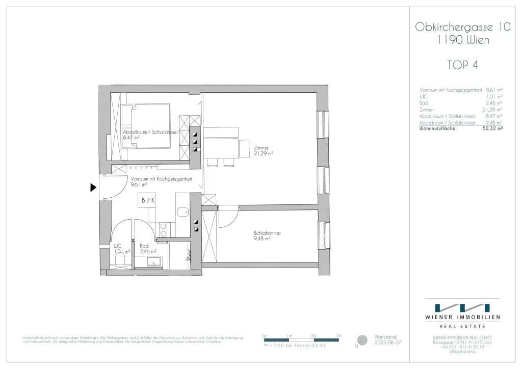 3-Zimmer-Wohnung kaufen in Wien – 52,32 m², € 319.000 – Bild 24 von 24