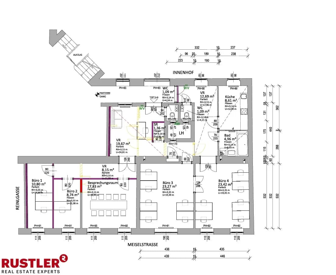 5-Zimmer-Gewerbeimmobilie mieten in Wien – 142 m², € 2.044 – Bild 12 von 12