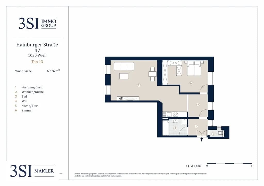 2-Zimmer-Wohnung kaufen in Wien – 69,76 m², € 453.000 – Bild 8 von 8