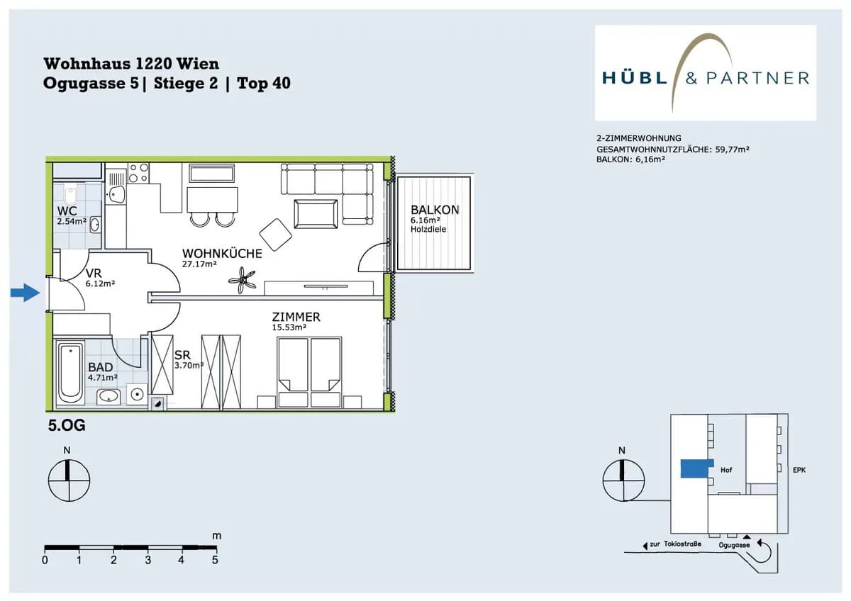 2-Zimmer-Wohnung mieten in Wien – 59,77 m², € 1.298 – Bild 14 von 14