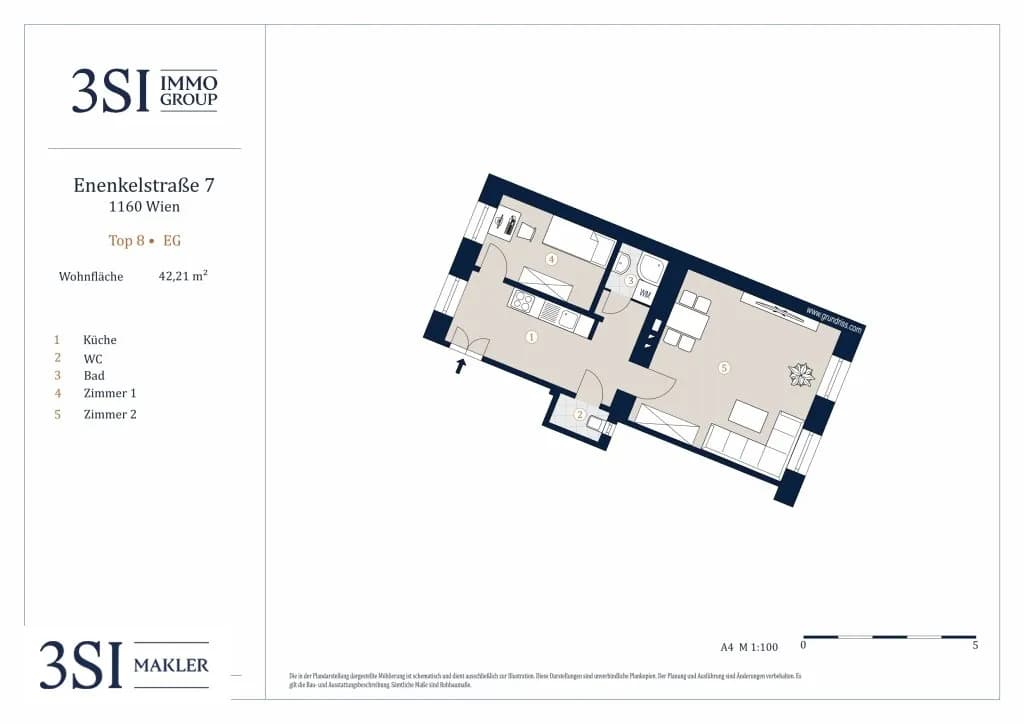2-Zimmer-Gewerbeimmobilie kaufen in Wien – 42 m², € 175.000 – Bild 8 von 8