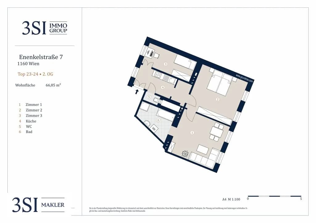 3-Zimmer-Wohnung kaufen in Wien – 66,85 m², € 365.000 – Bild 9 von 9