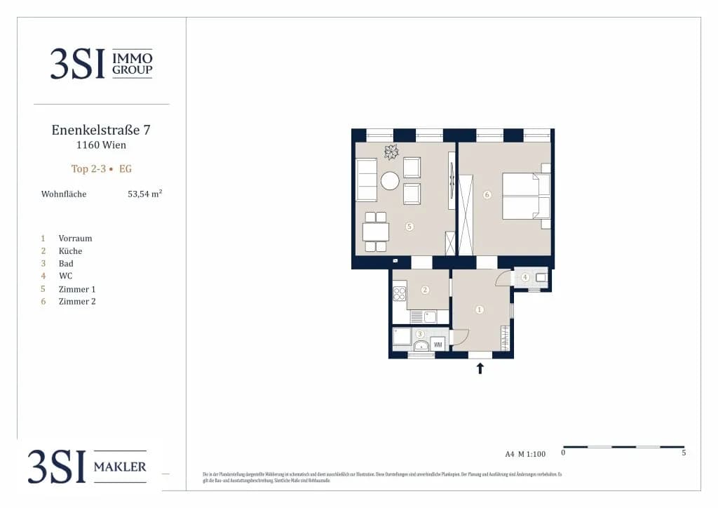 2-Zimmer-Wohnung kaufen in Wien – 53,54 m², € 245.000 – Bild 9 von 9