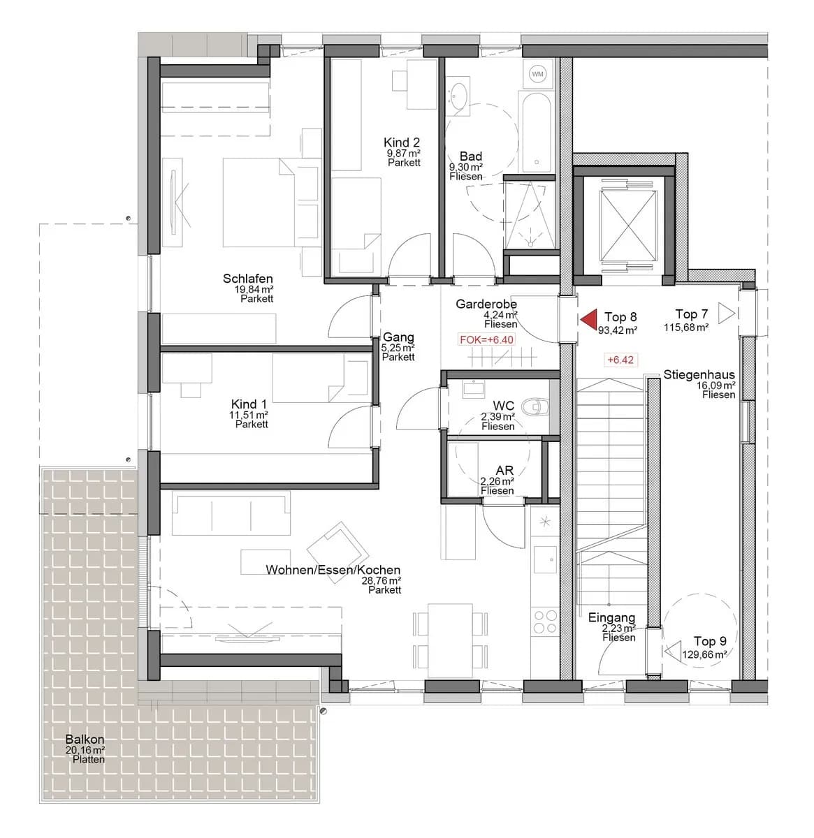 4-Zimmer-Wohnung kaufen in Linz – 92,14 m², € 759.000 – Bild 2 von 17