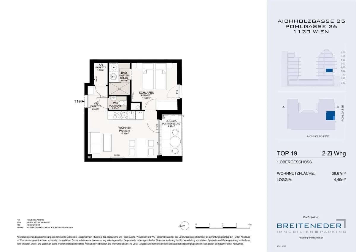 2-Zimmer-Wohnung kaufen in Wien – 38,67 m², € 286.000 – Bild 9 von 10