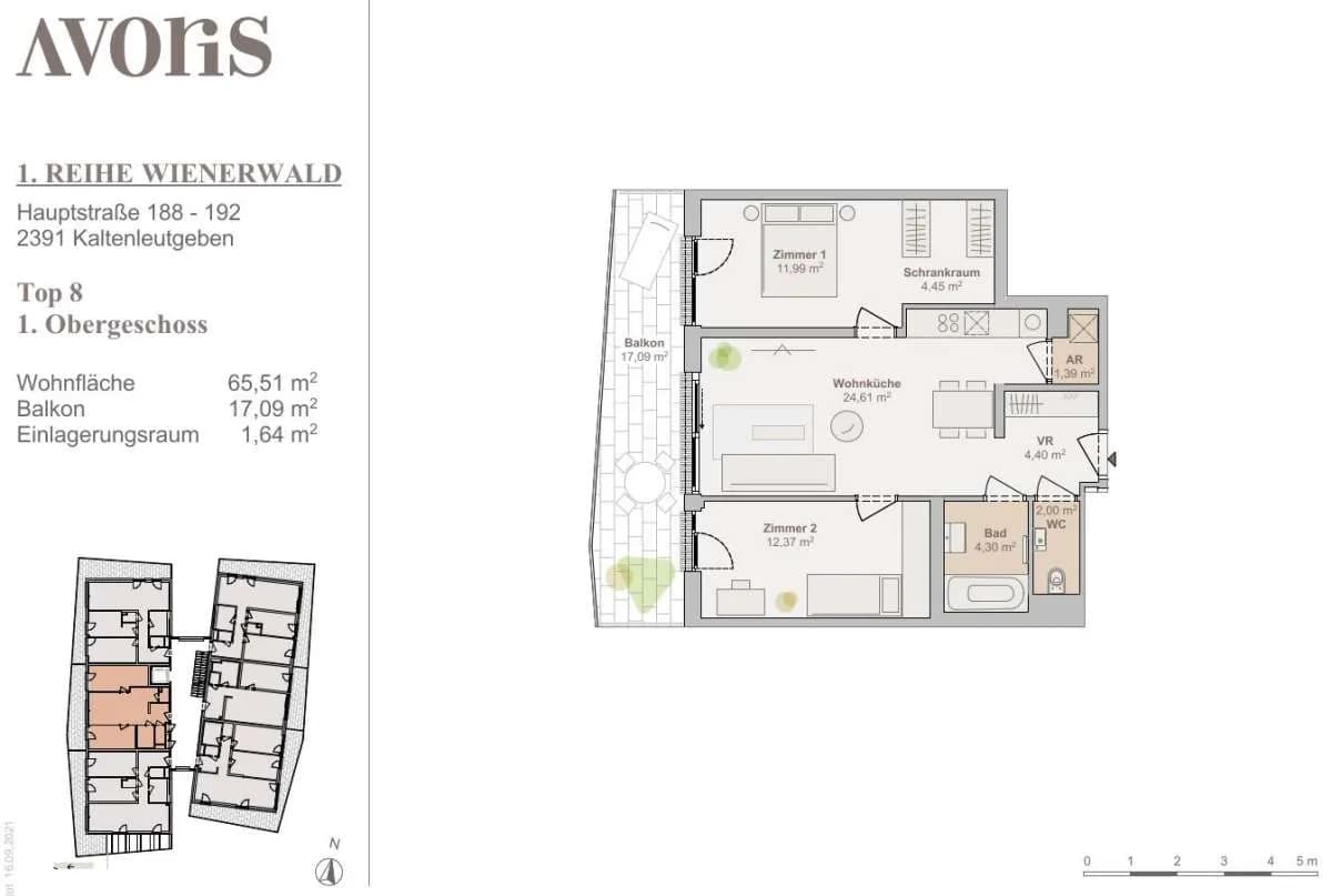 3-Zimmer-Wohnung kaufen in Mödling – 65,51 m², € 350.000 – Bild 10 von 11