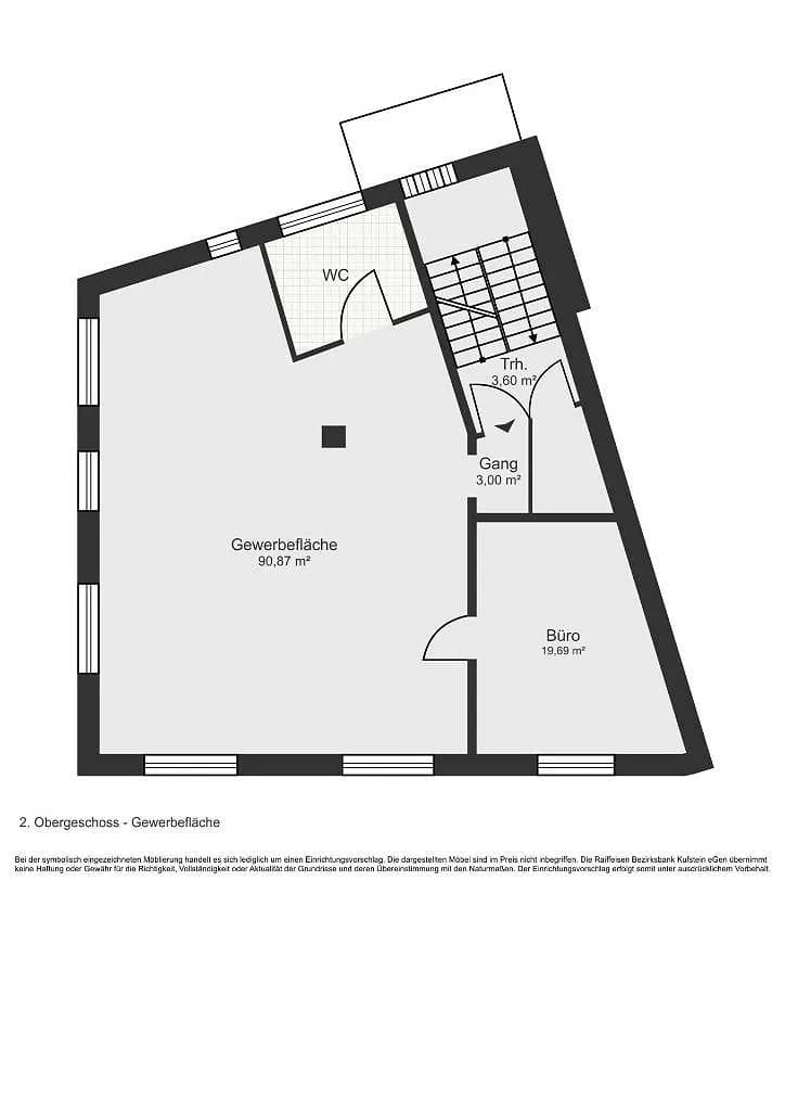 2-Zimmer-Gewerbeimmobilie mieten in Kufstein – 113 m², € 1.300 – Bild 7 von 9