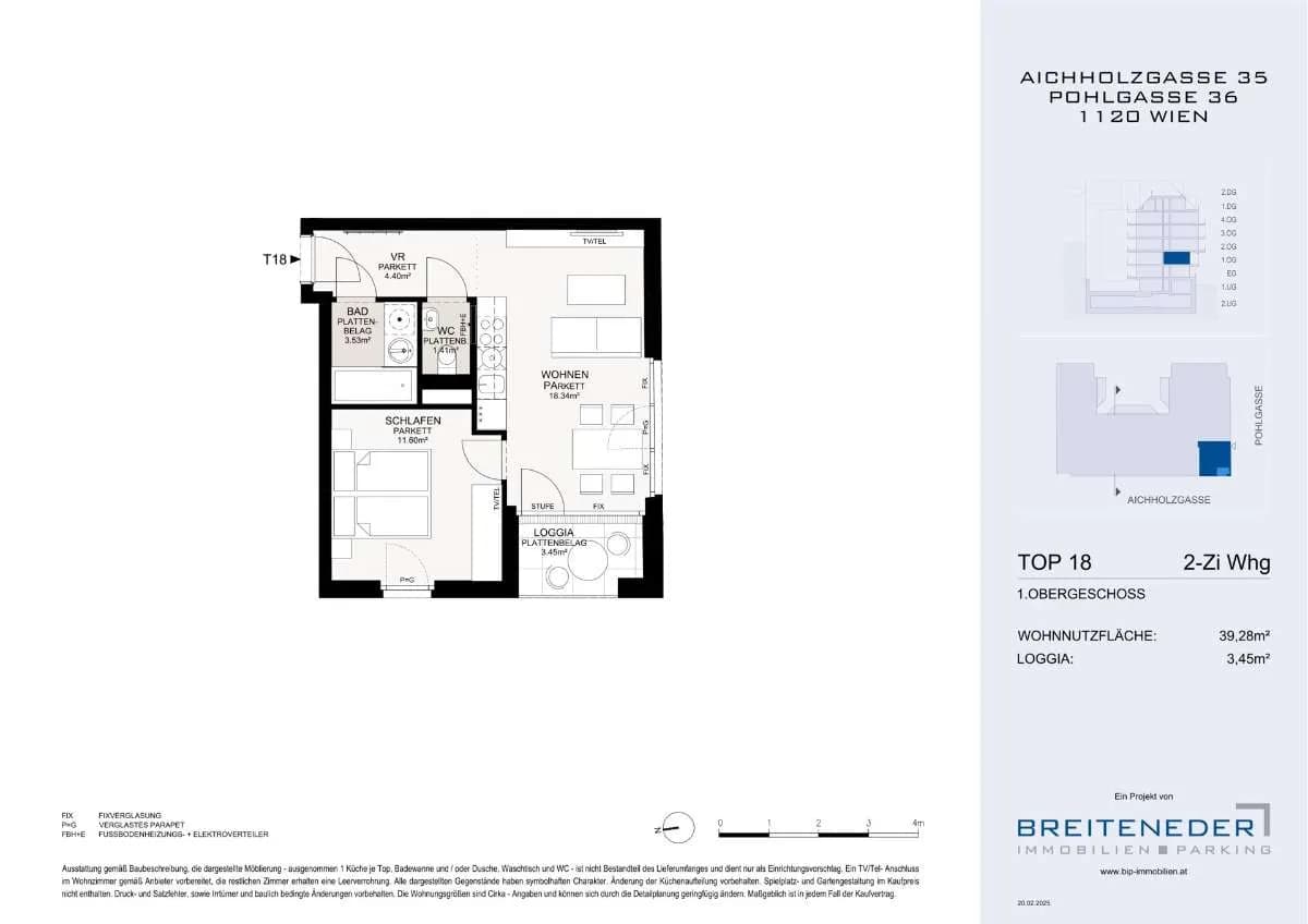 2-Zimmer-Wohnung kaufen in Wien – 39,28 m², € 282.000 – Bild 9 von 10