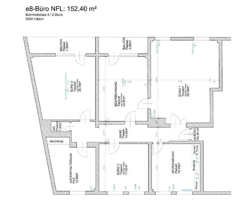 6-Zimmer-Gewerbeimmobilie mieten in Villach – 152 m², € 1.875 – Bild 16 von 16