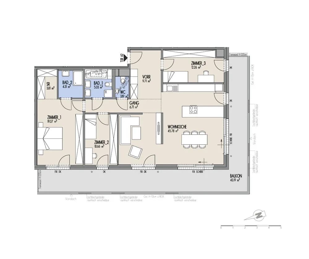 4-Zimmer-Wohnung kaufen in Wien – 119,53 m², € 904.000 – Bild 2 von 3