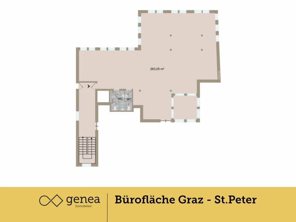 6-Zimmer-Gewerbeimmobilie mieten in Graz – 263 m², € 3.224 – Bild 2 von 50