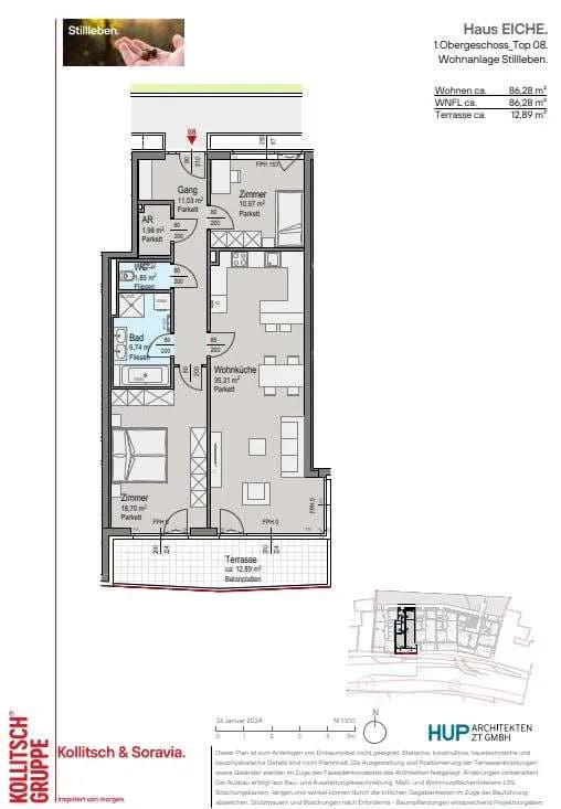 3-Zimmer-Wohnung kaufen in Mödling – 86,28 m², € 474.600 – Bild 8 von 8
