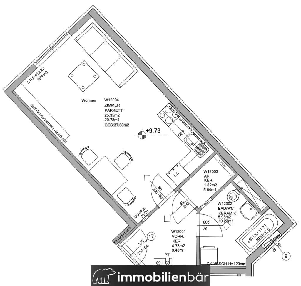 1-Zimmer-Wohnung kaufen in Linz – 37,83 m², € 139.000 – Bild 9 von 9