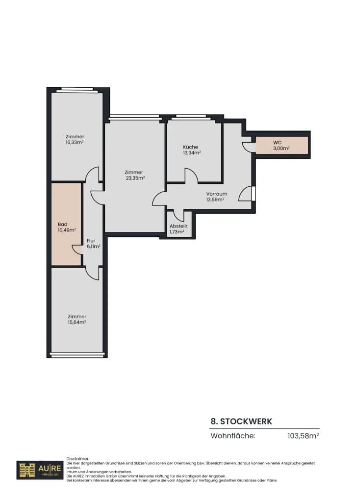 3-Zimmer-Wohnung mieten in Wien – 103,58 m², € 1.750 – Bild 35 von 36