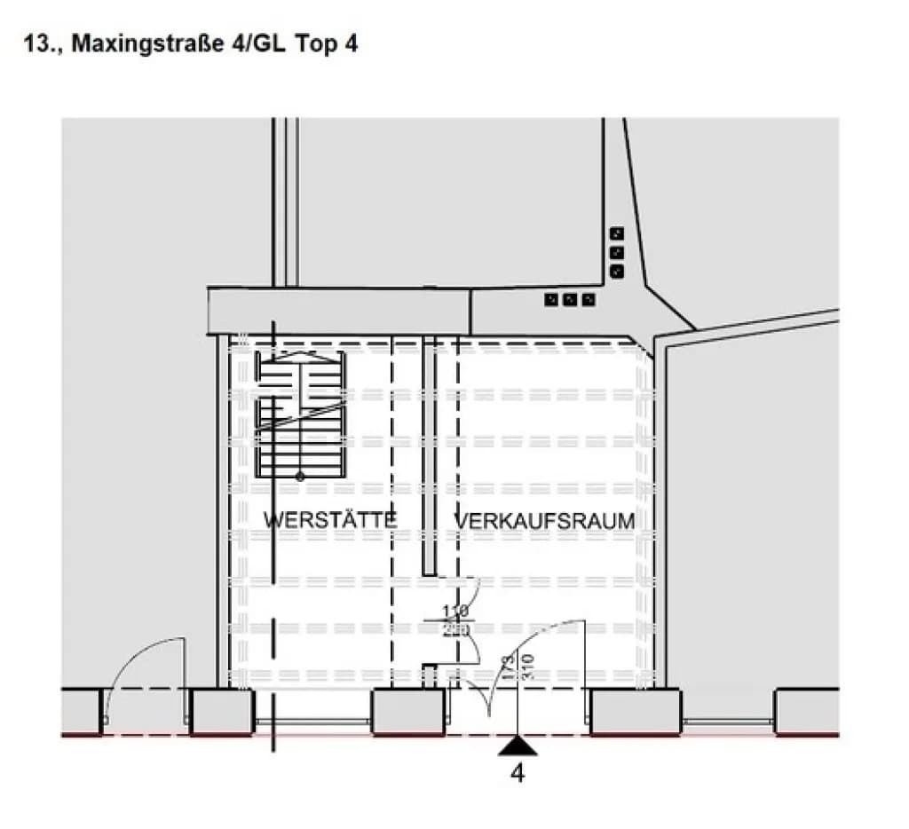 2-Zimmer-Gewerbeimmobilie mieten in Wien – 47 m², € 1.250 – Bild 7 von 7